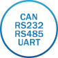 Підтримка CAN, RS232, RS485, UART в залежності від обраної модифікації 