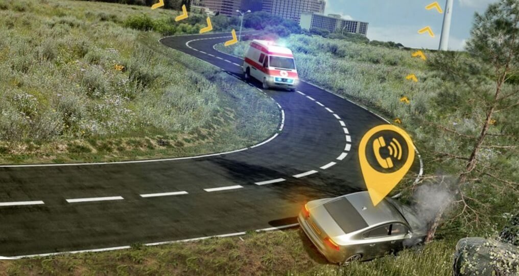 eCall здійснює моніторинг і оповіщення про ДТП